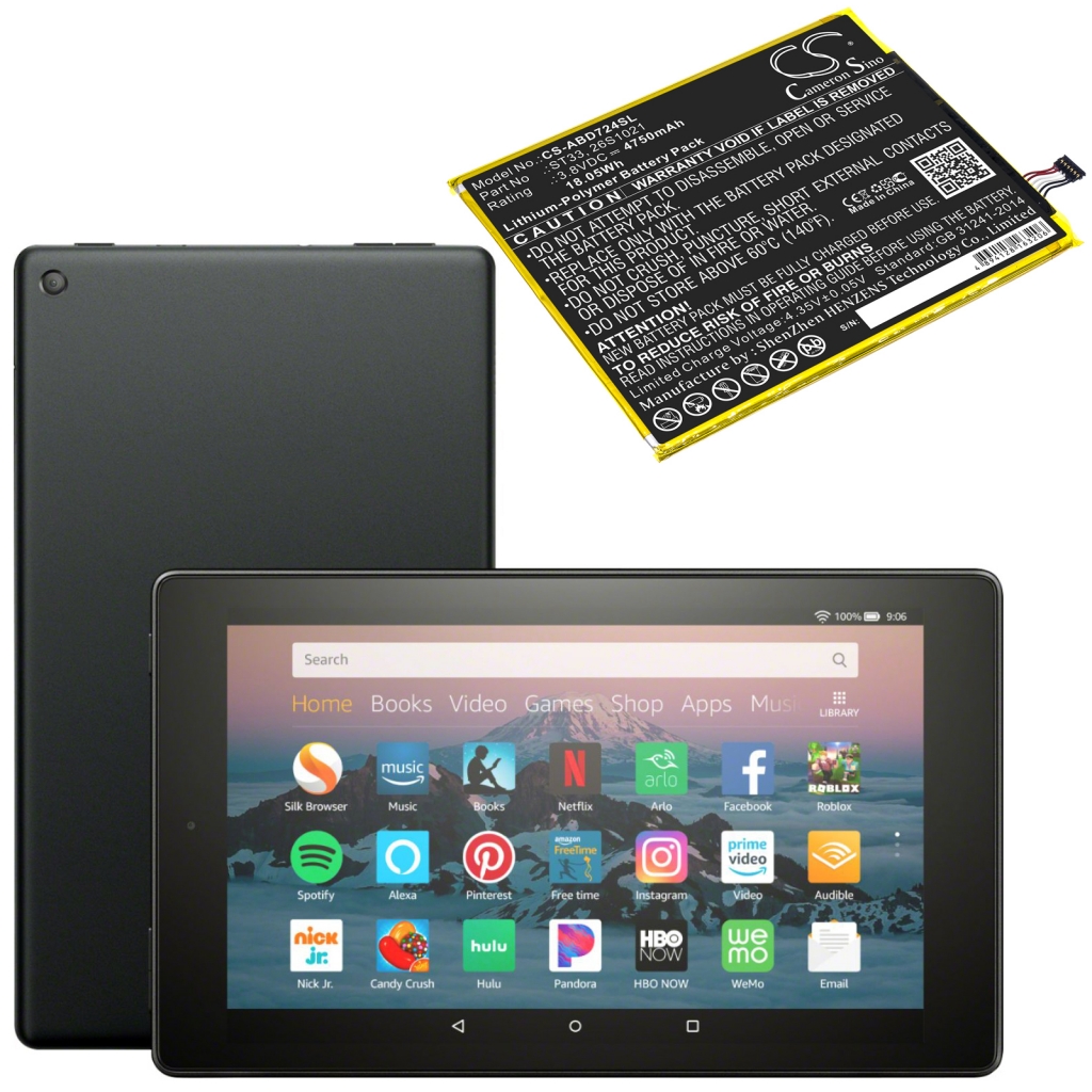 Tablet Battery Amazon K72LL3 (CS-ABD724SL)