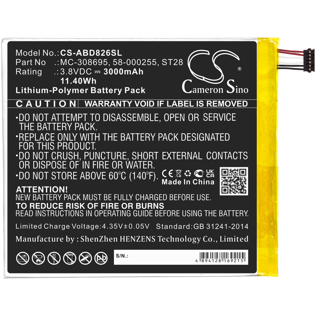 Batteries Tablet Battery CS-ABD826SL