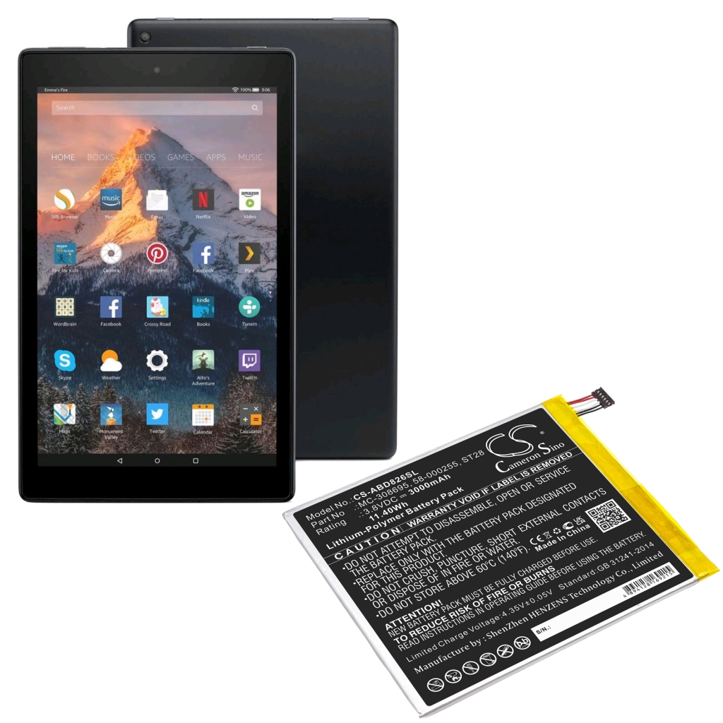 Akkumulátorok tablettákhoz Amazon Kindle Fire 2019 9th Generation (CS-ABD826SL)