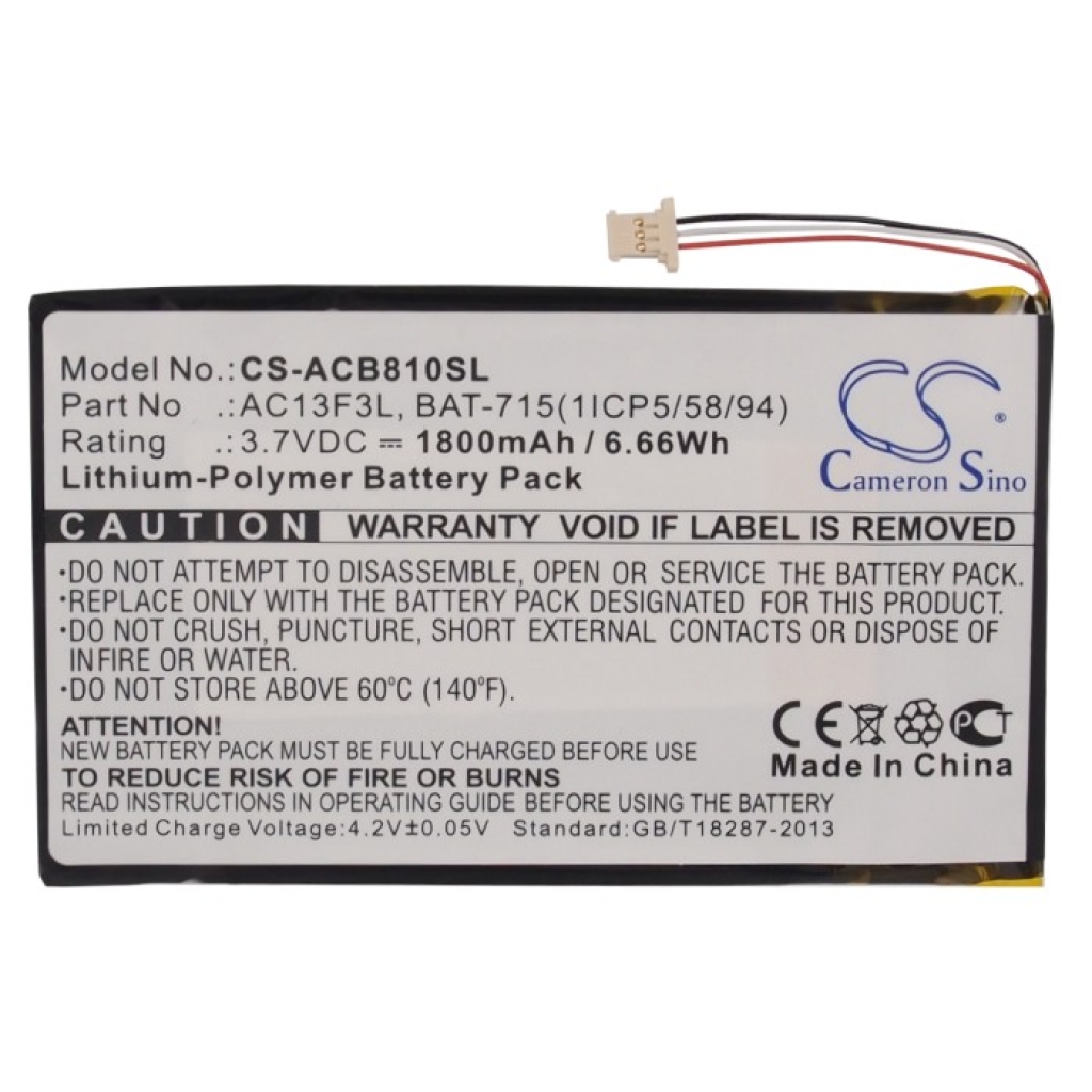 Tablet Battery Acer Tab B1 (CS-ACB810SL)