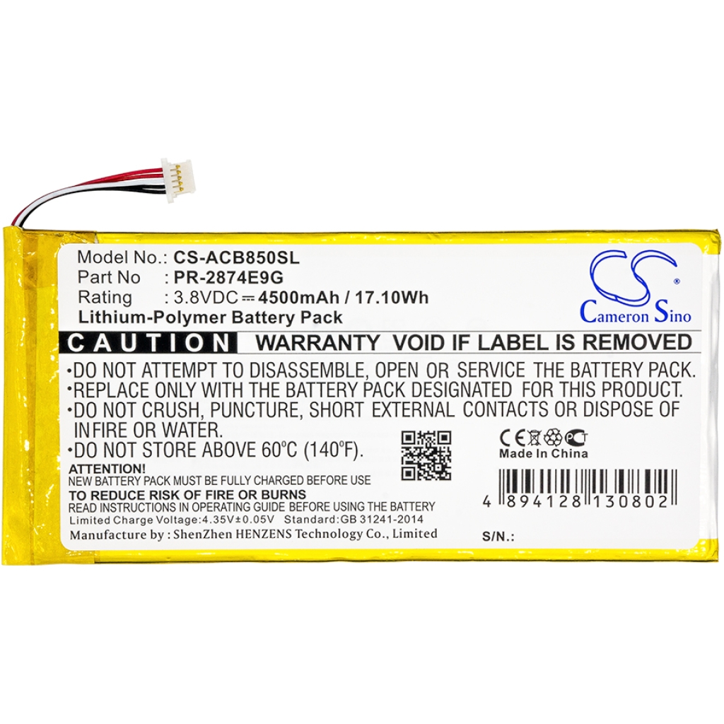 Tablet Battery Acer CS-ACB850SL