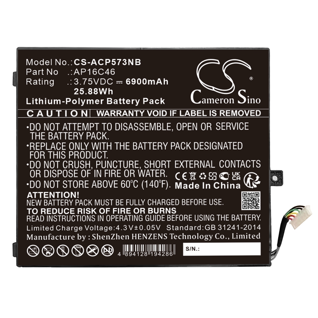Notebook battery Acer CS-ACP573NB
