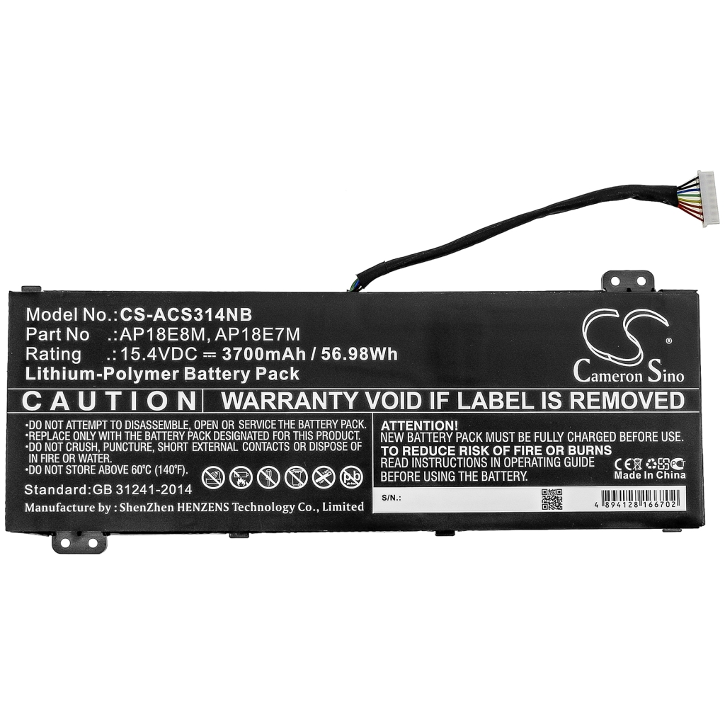 Notebook battery Acer Nitro 5 AN517-51-72WU (CS-ACS314NB)