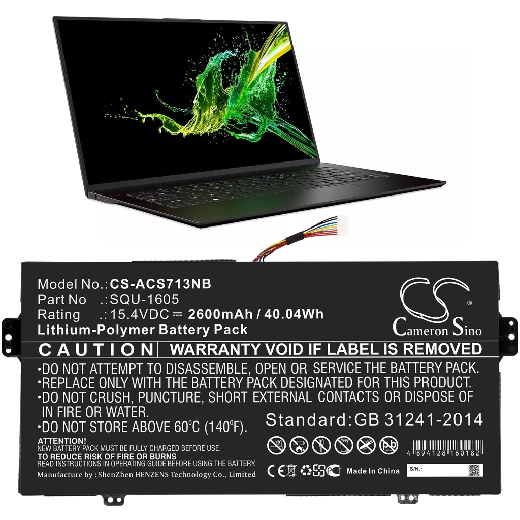 Laptop akkumulátorok Acer CS-ACS713NB