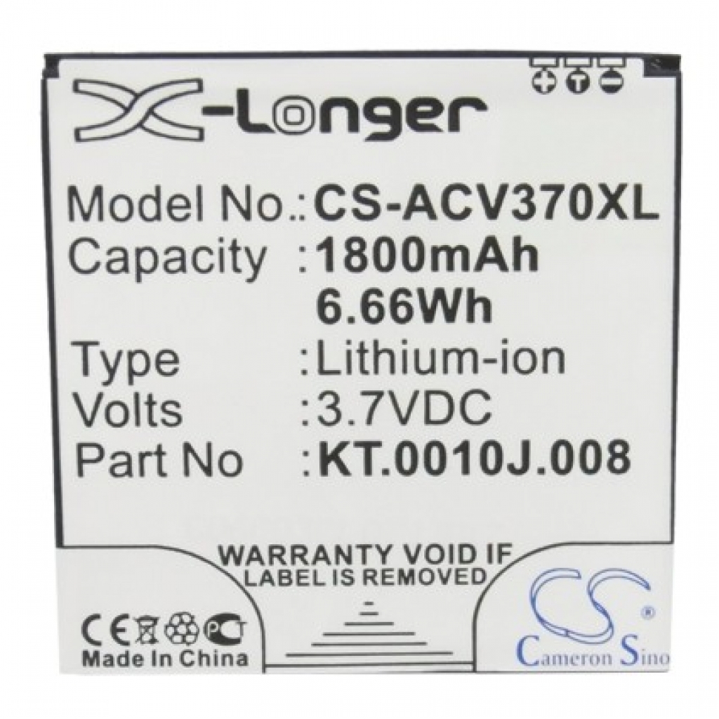 Mobile Phone Battery Acer CS-ACV370XL