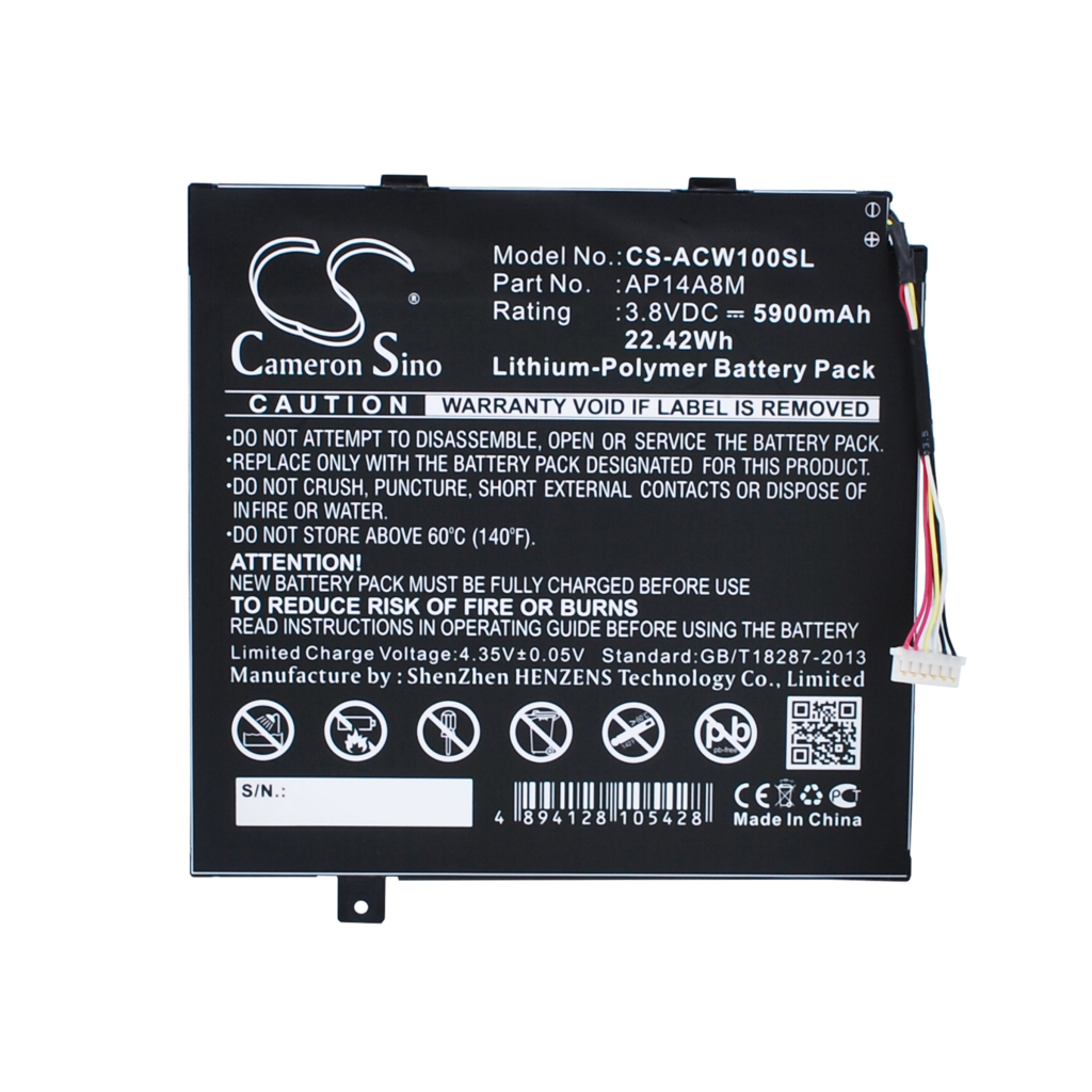 Tablet Battery Acer Aspire SW5-012 (CS-ACW100SL)