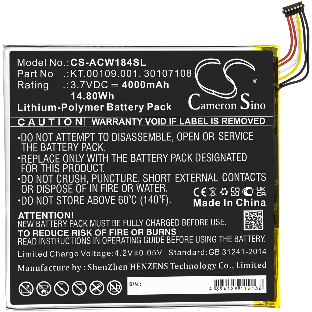 Tablet Battery Acer Iconia Tab 8 A1-840FHD (CS-ACW184SL)
