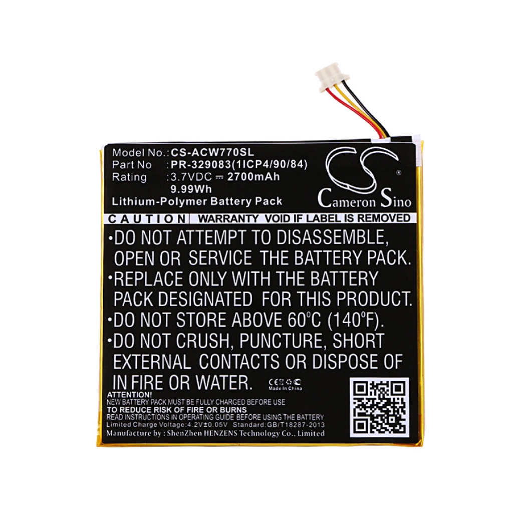 Tablet Battery Acer CS-ACW770SL