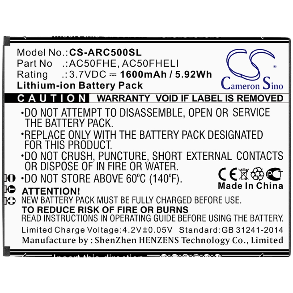 Mobile Phone Battery Archos CS-ARC500SL