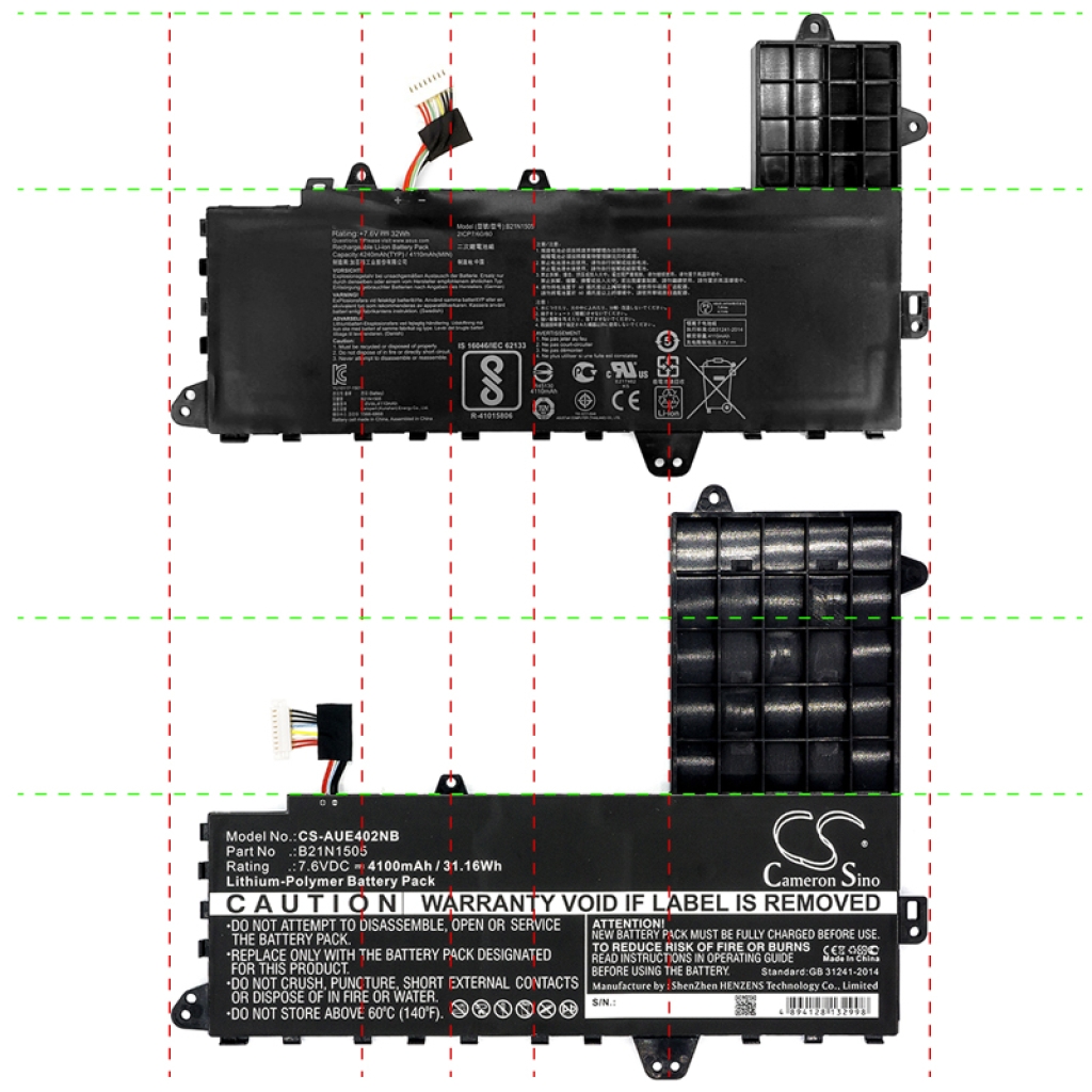 Notebook battery Asus E402SA-WX060T (CS-AUE402NB)