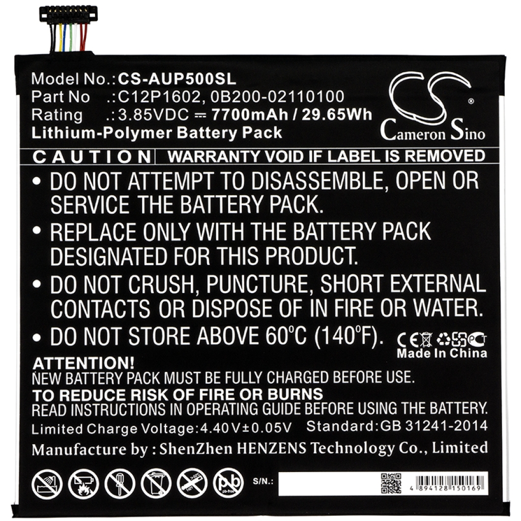 Tablet Battery Asus MB16AHP (CS-AUP500SL)