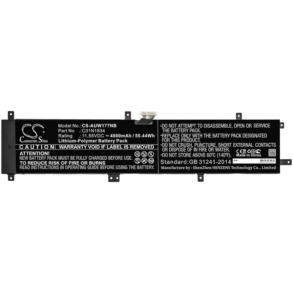 Notebook battery Asus W700G3T (CS-AUW177NB)