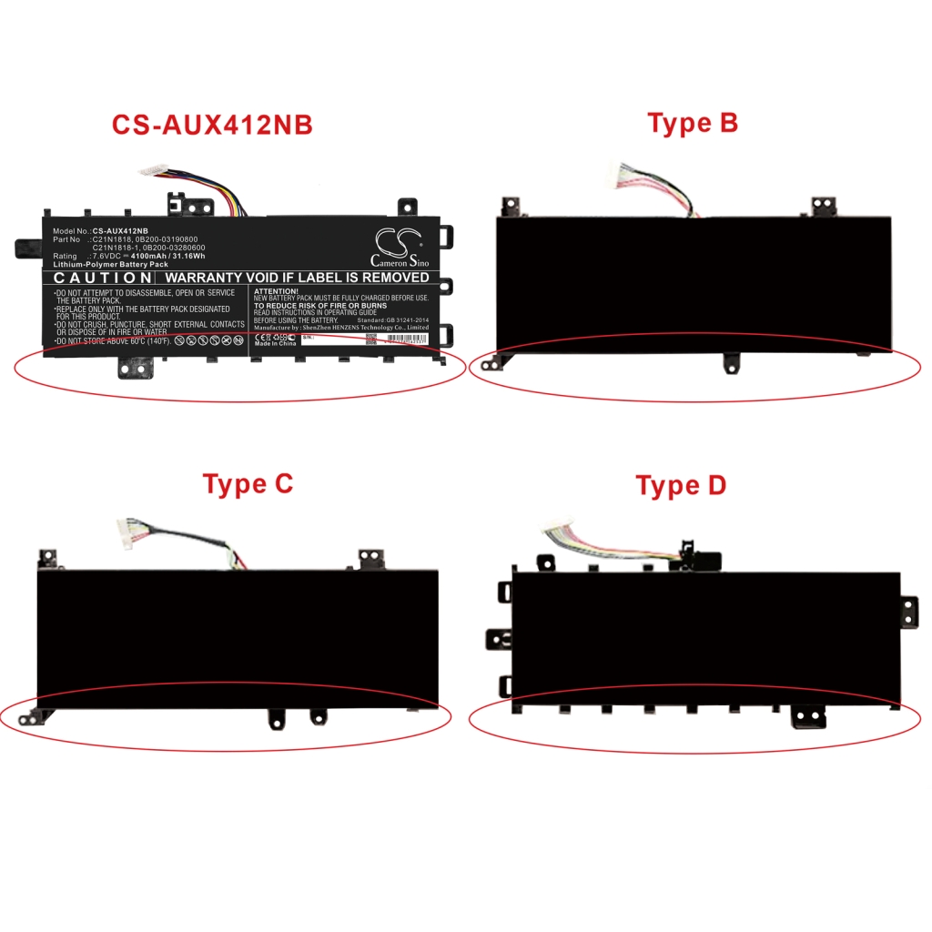 Battery Replaces C21N1818