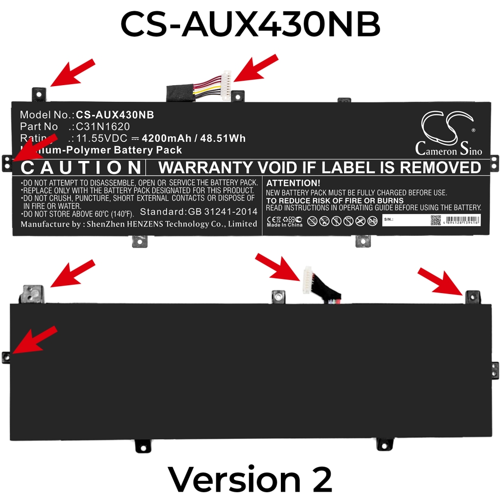 Laptop akkumulátorok Asus CS-AUX430NB