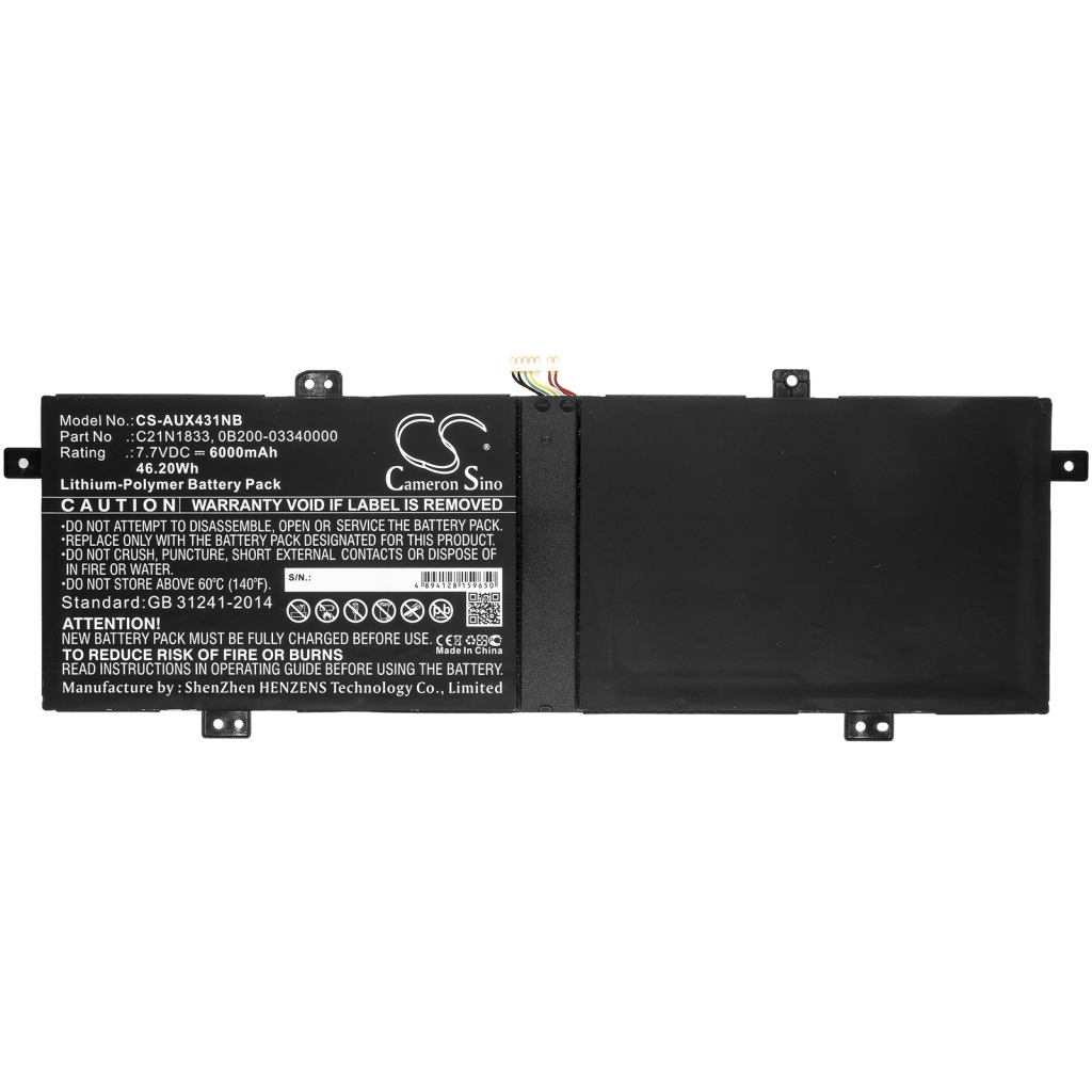 Battery Replaces C21N1833