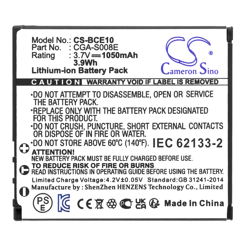 Battery Replaces CGA-S008A