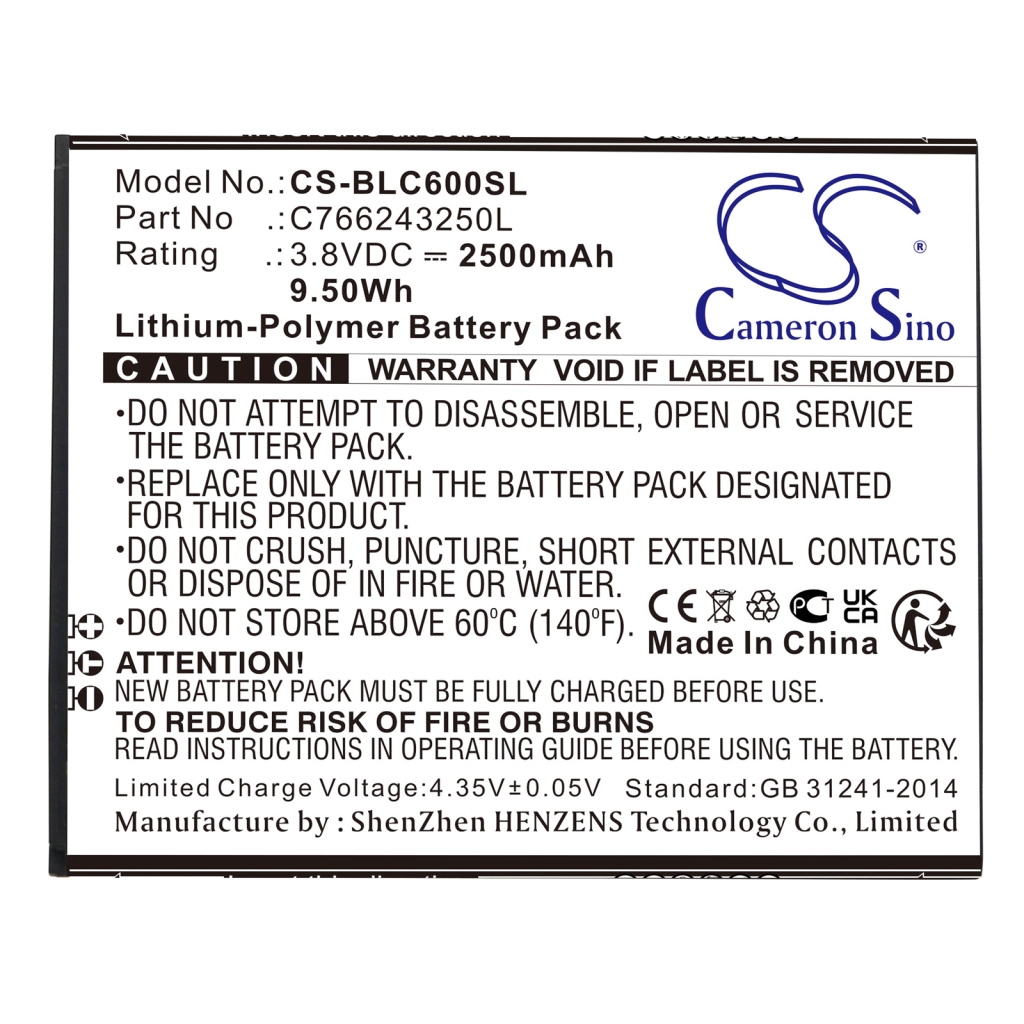 Mobile Phone Battery BLU C6 (CS-BLC600SL)