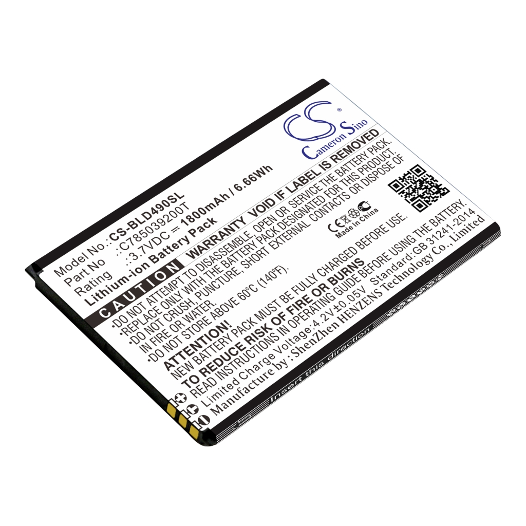 Mobile Phone Battery BLU D490U (CS-BLD490SL)