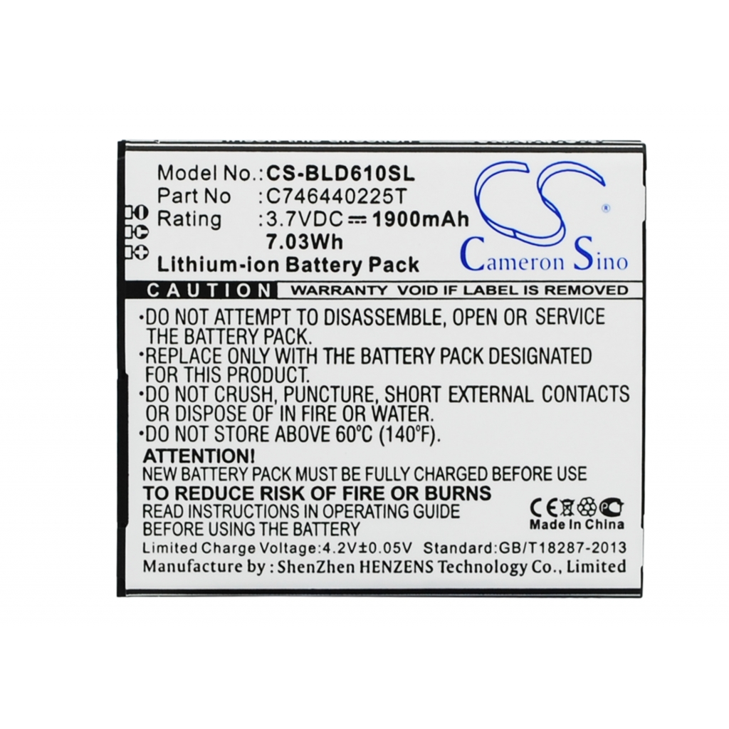 Battery Replaces C746440225T