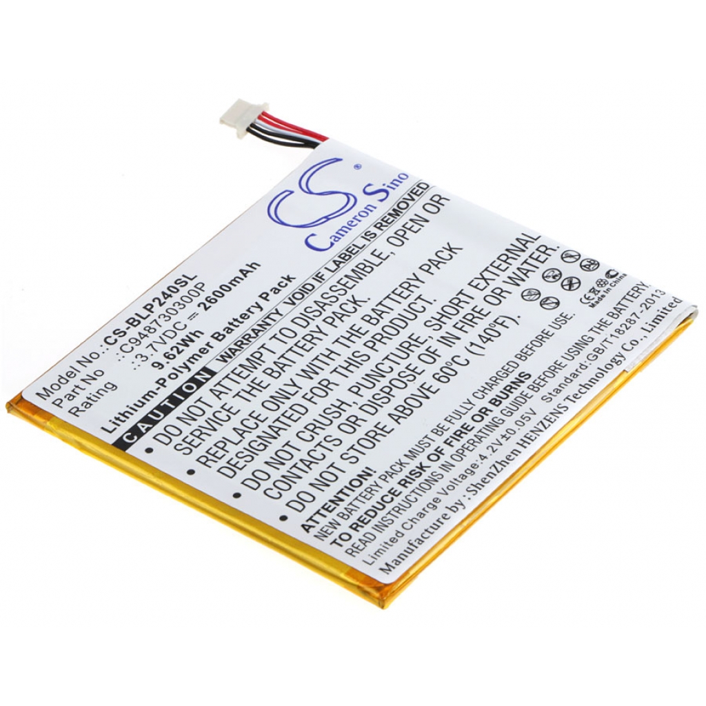 Akkumulátorok tablettákhoz Blu TouchBook G7 G7 7.0" 3G (CS-BLP240SL)