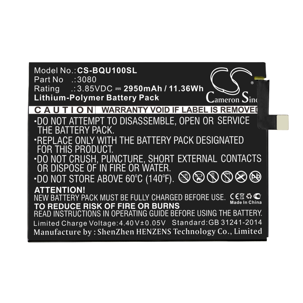 Mobile Phone Battery Bq CS-BQU100SL