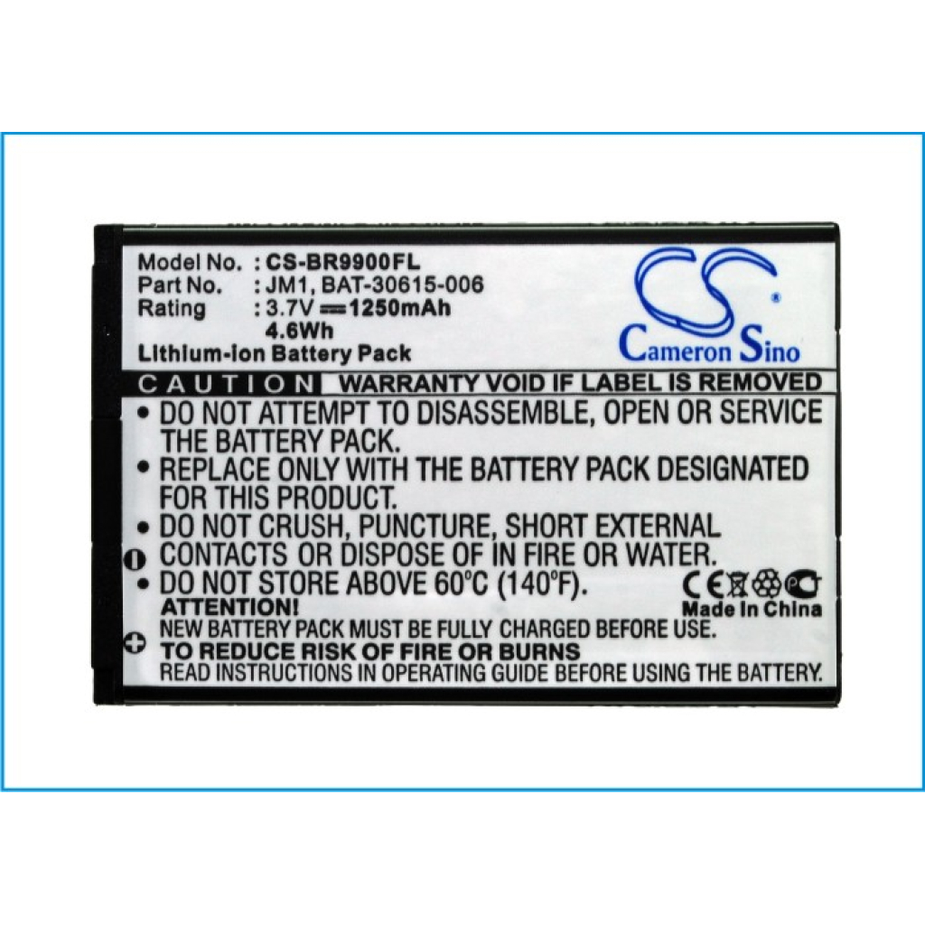 Mobile Phone Battery Blackberry CS-BR9900FL