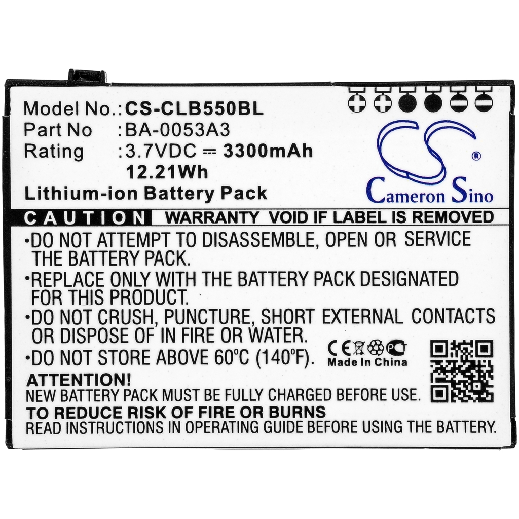 Szkenner akkumulátorok Cipherlab CS-CLB550BL