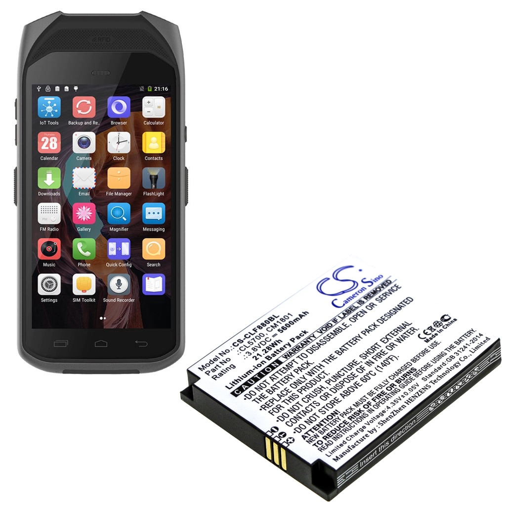 Batteries BarCode, Scanner Battery CS-CLF880BL