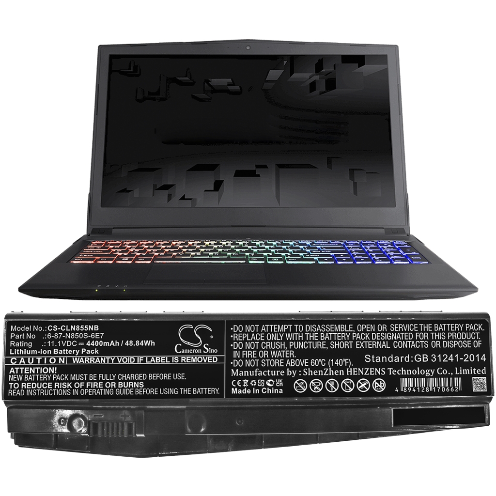 Laptop akkumulátorok Sager NP6852 (CS-CLN855NB)