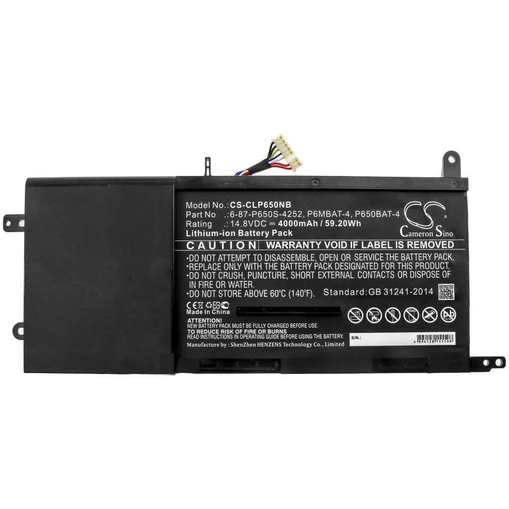 Notebook battery HASEE Z7-i78172S1 (CS-CLP650NB)