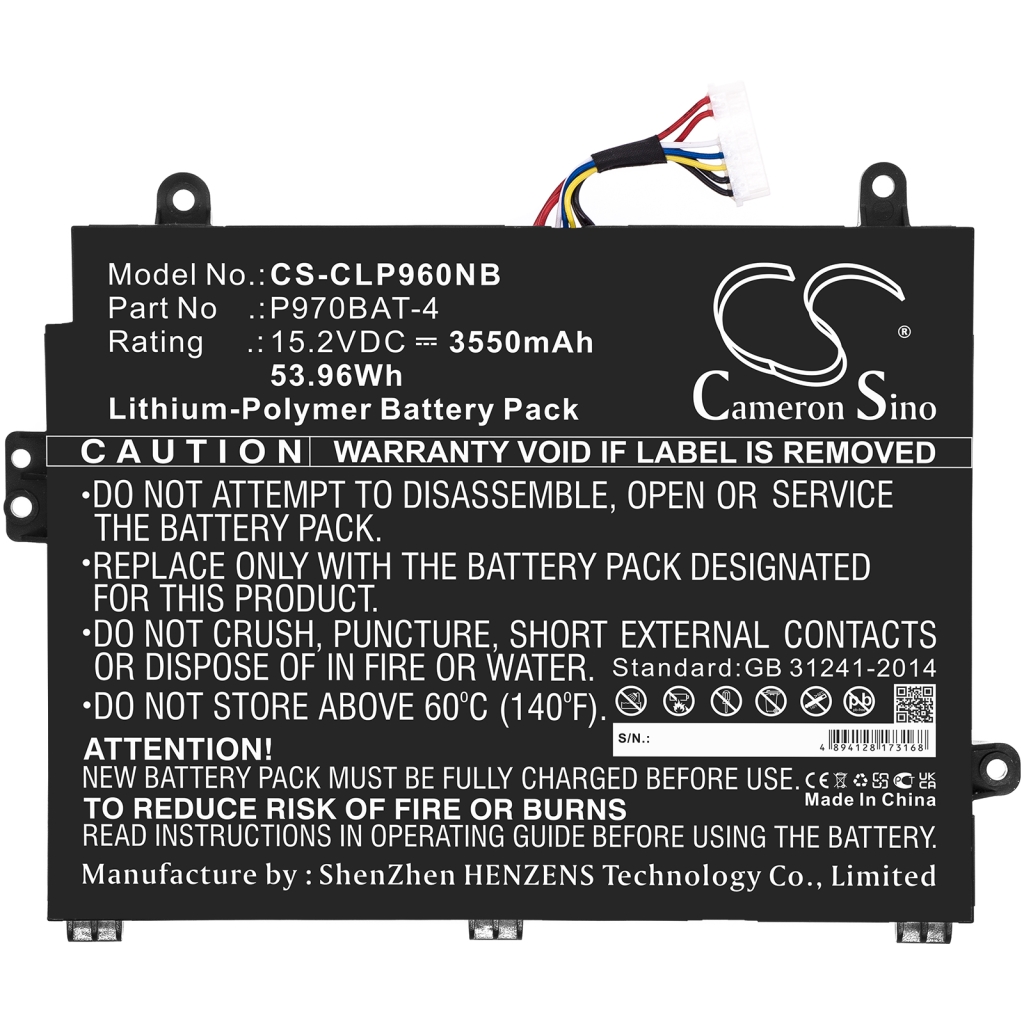 Laptop akkumulátorok Sager NP8955-S(P955ER) (CS-CLP960NB)