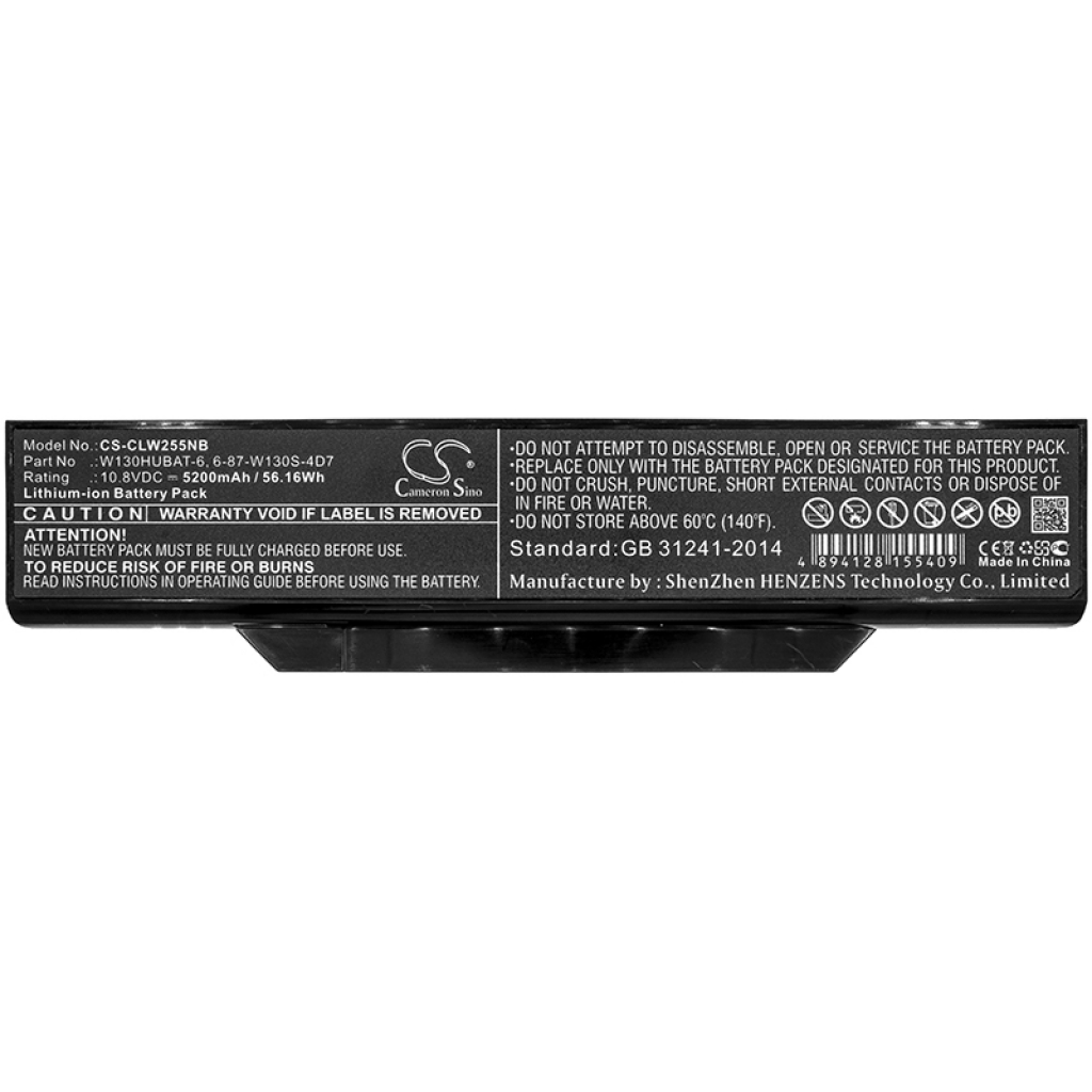 Notebook battery CLEVO W130Hx (CS-CLW255NB)
