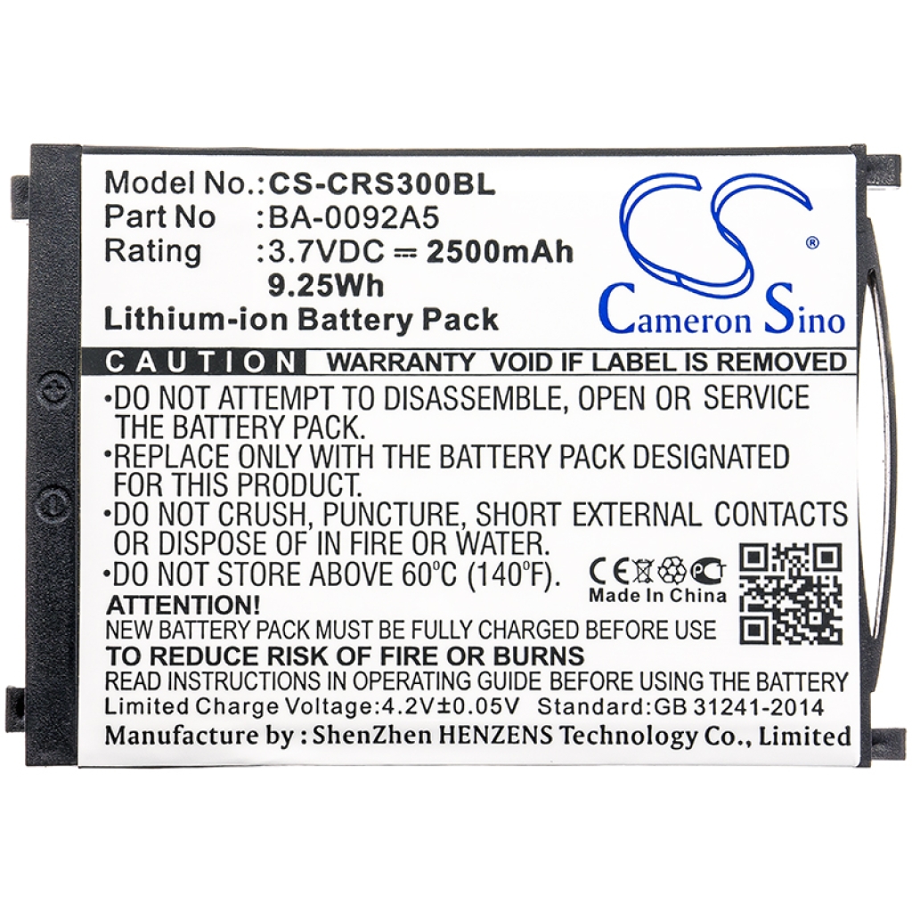 Batteries BarCode, Scanner Battery CS-CRS300BL