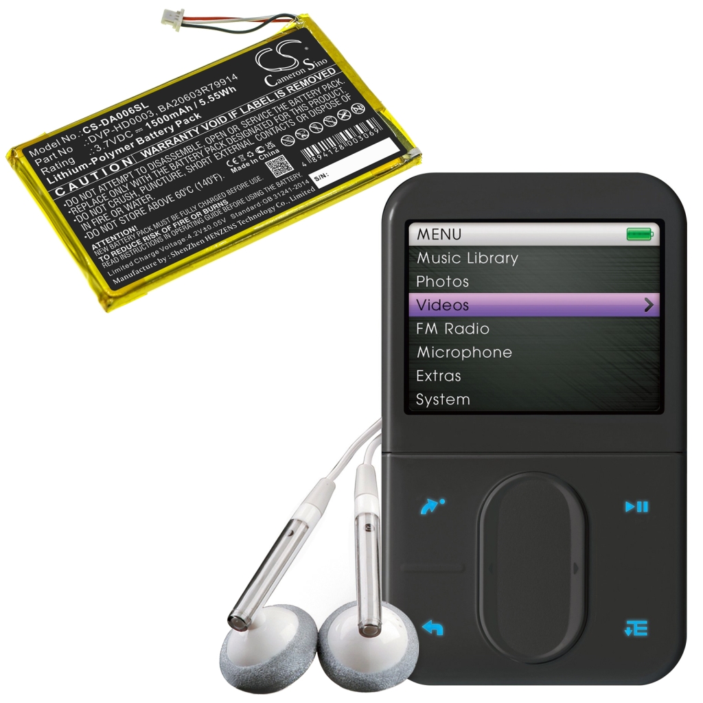 MP3, MP4, PMP Battery Creative Zen Vision M (CS-DA006SL)