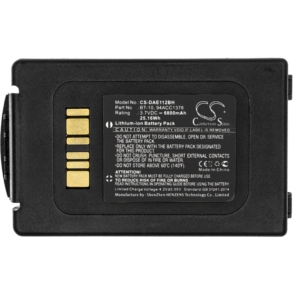 Batteries BarCode, Scanner Battery CS-DAE112BH