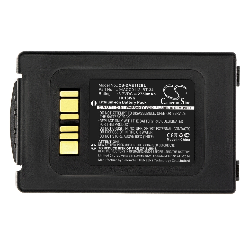 Batteries BarCode, Scanner Battery CS-DAE112BL