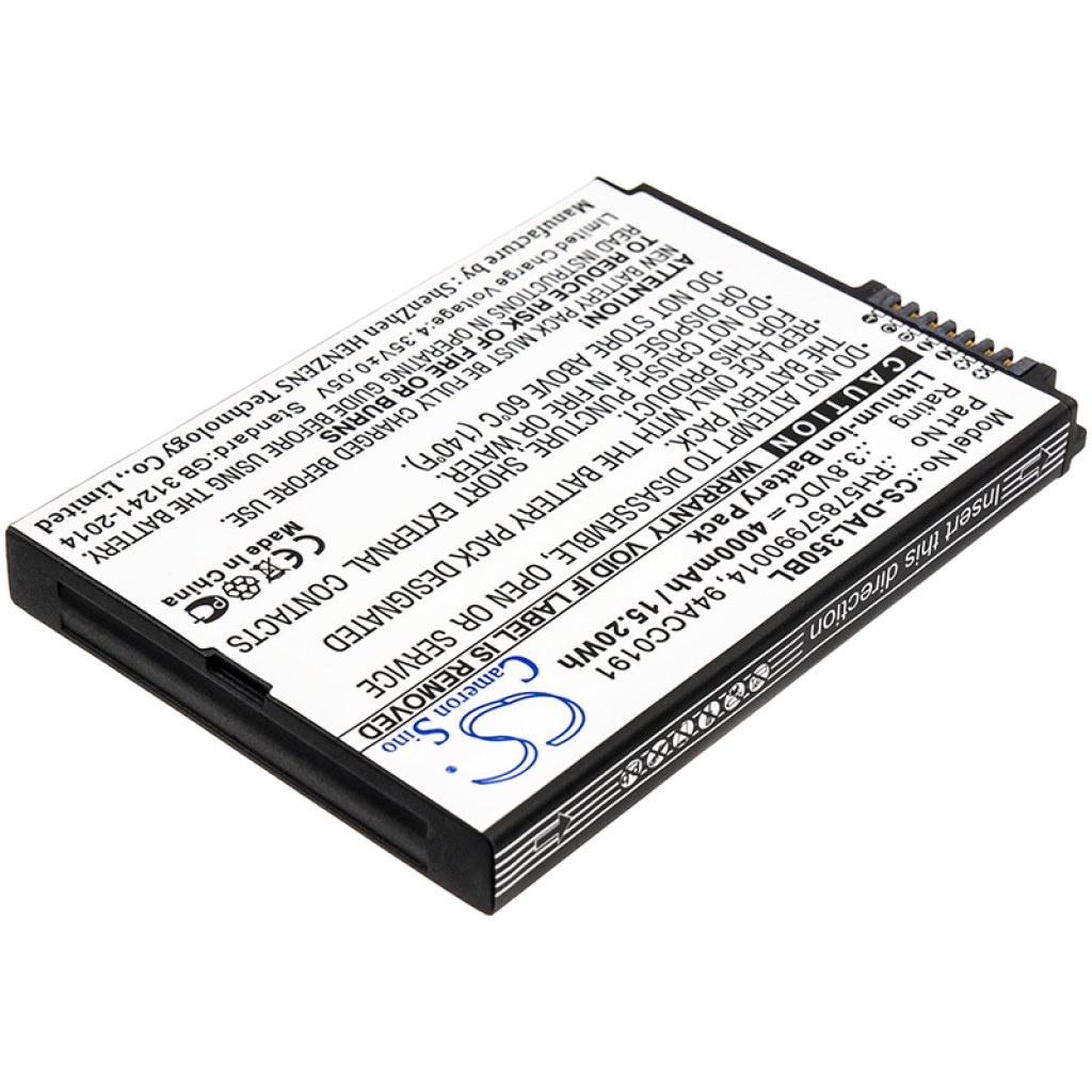 Batteries BarCode, Scanner Battery CS-DAL350BL