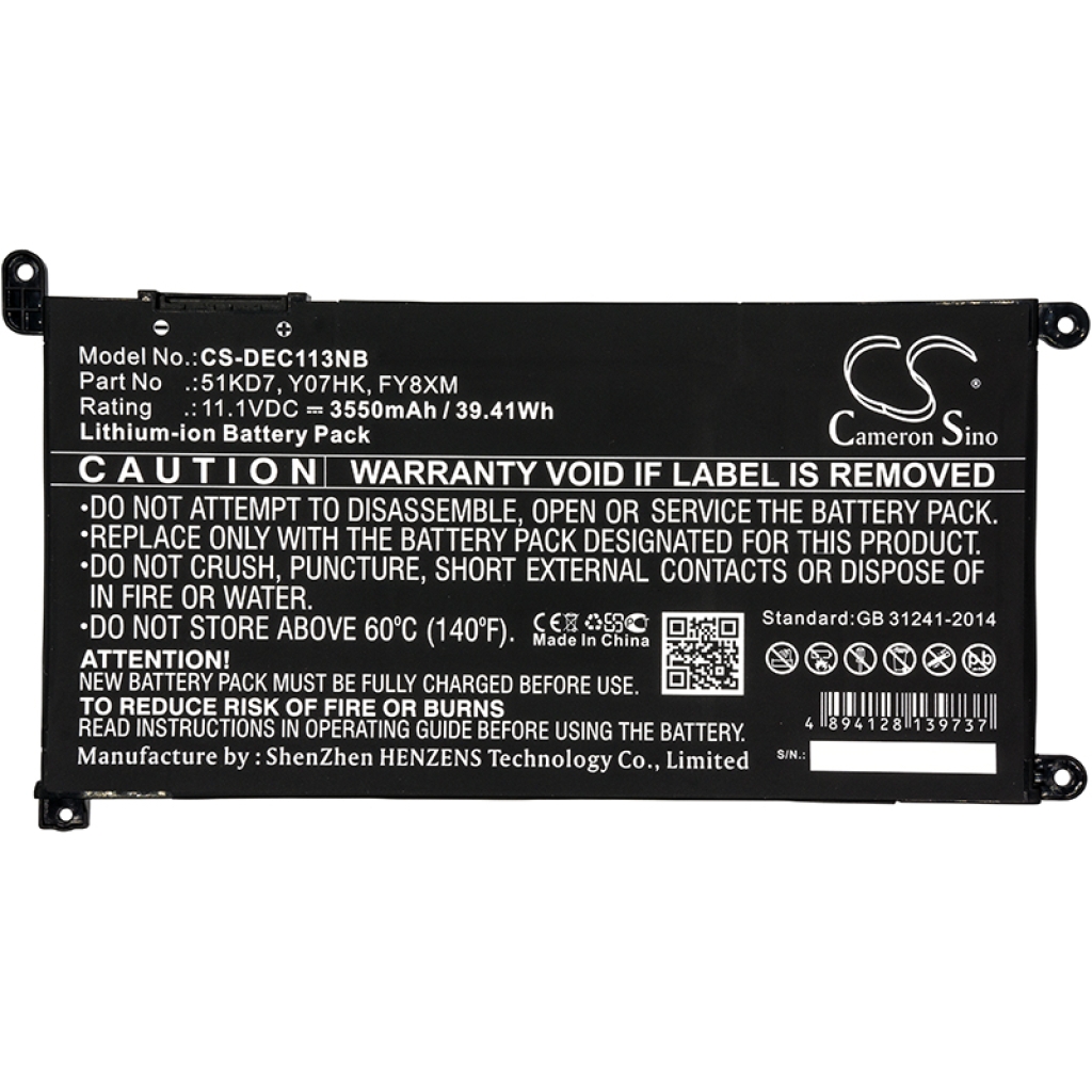 Notebook battery DELL CS-DEC113NB