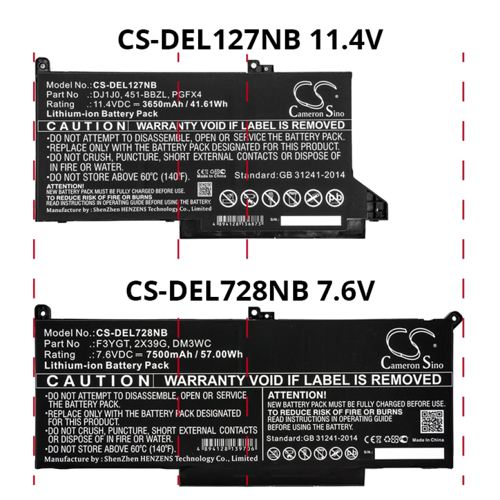 Laptop akkumulátorok DELL CS-DEL127NB