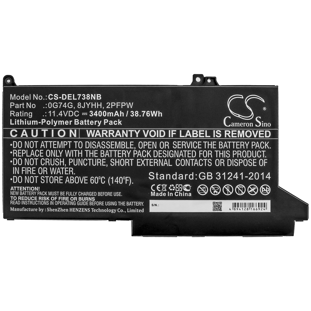 Notebook battery DELL CS-DEL738NB