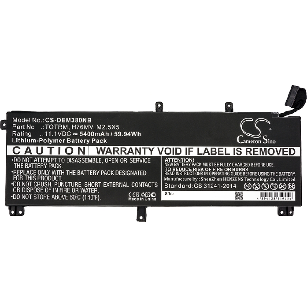 Notebook battery DELL CS-DEM380NB