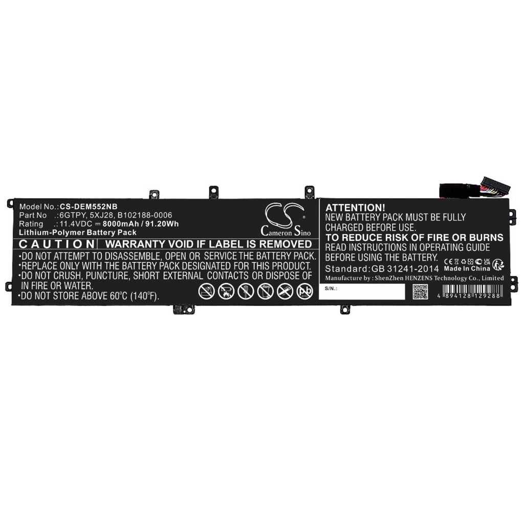 Notebook battery DELL CS-DEM552NB