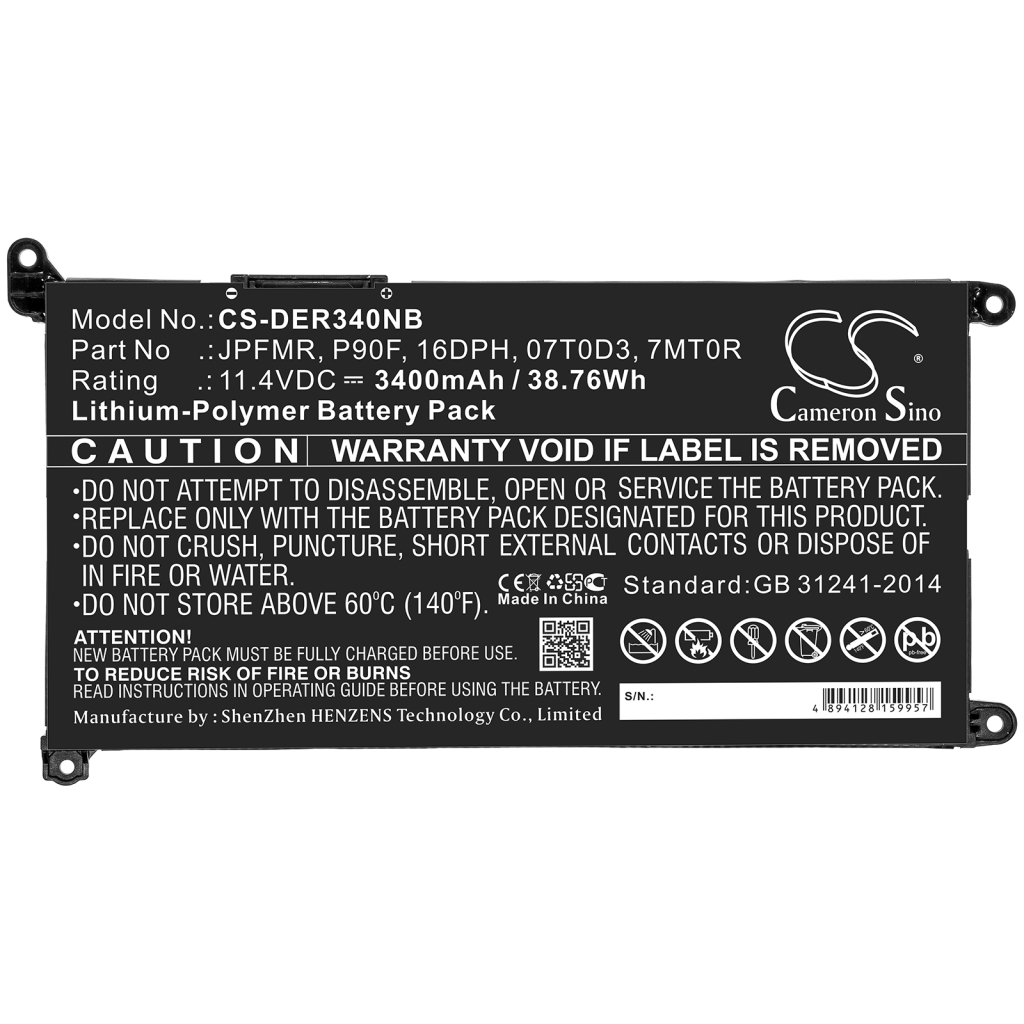 Notebook battery DELL Inspiron 7573 2-in-1