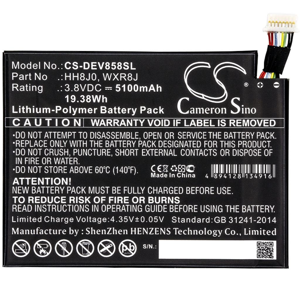 Tablet Battery DELL CS-DEV858SL