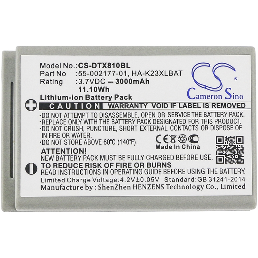 BarCode, Scanner Battery Casio DT-X200 (CS-DTX810BL)
