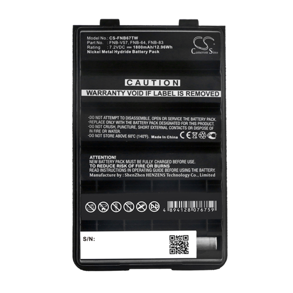 Two-Way Radio Battery Standard Horizon CS-FNB67TW