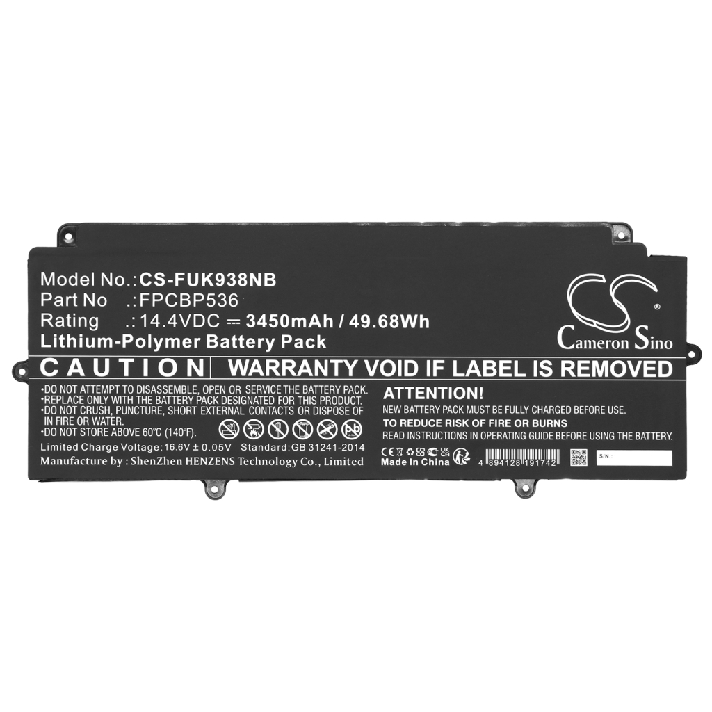 Notebook battery Fujitsu LifeBook U939(VFY U9390M171TPT) (CS-FUK938NB)