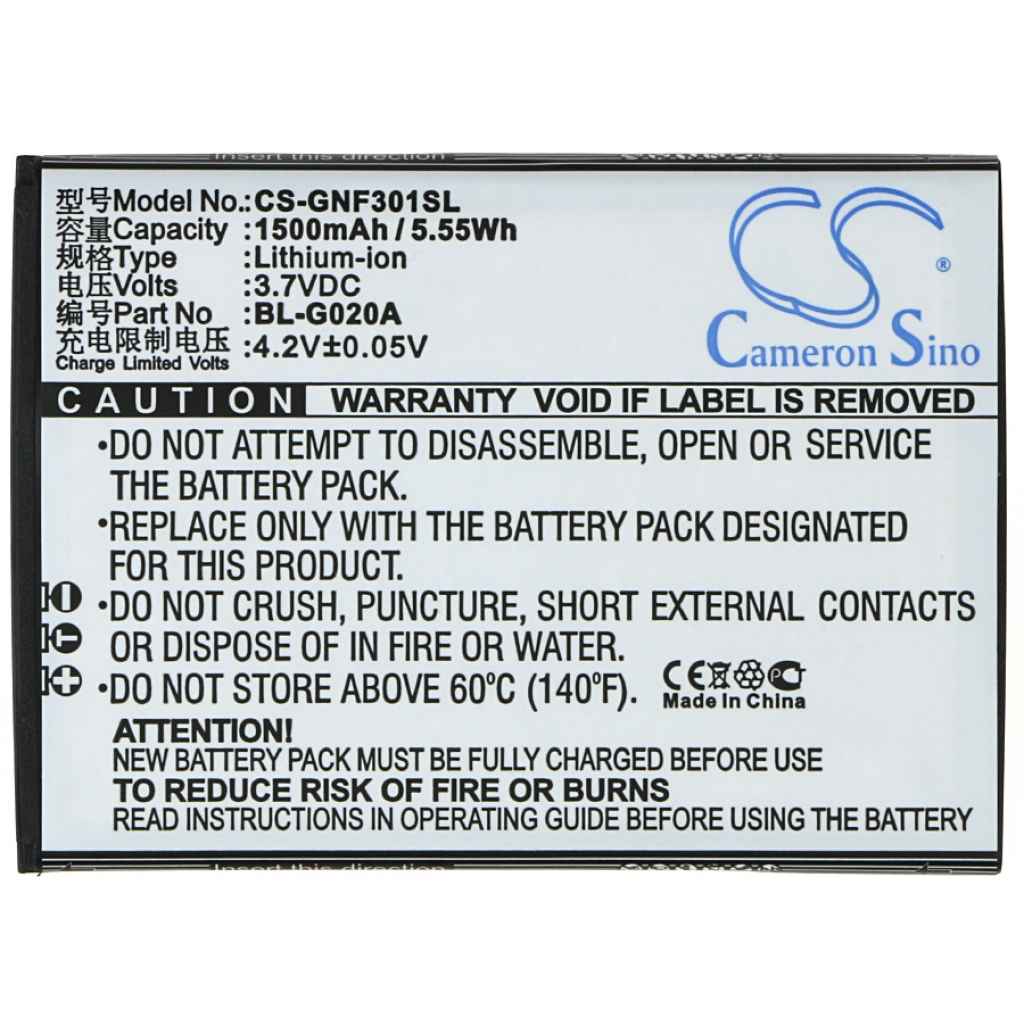 Mobile Phone Battery GIONEE CS-GNF301SL