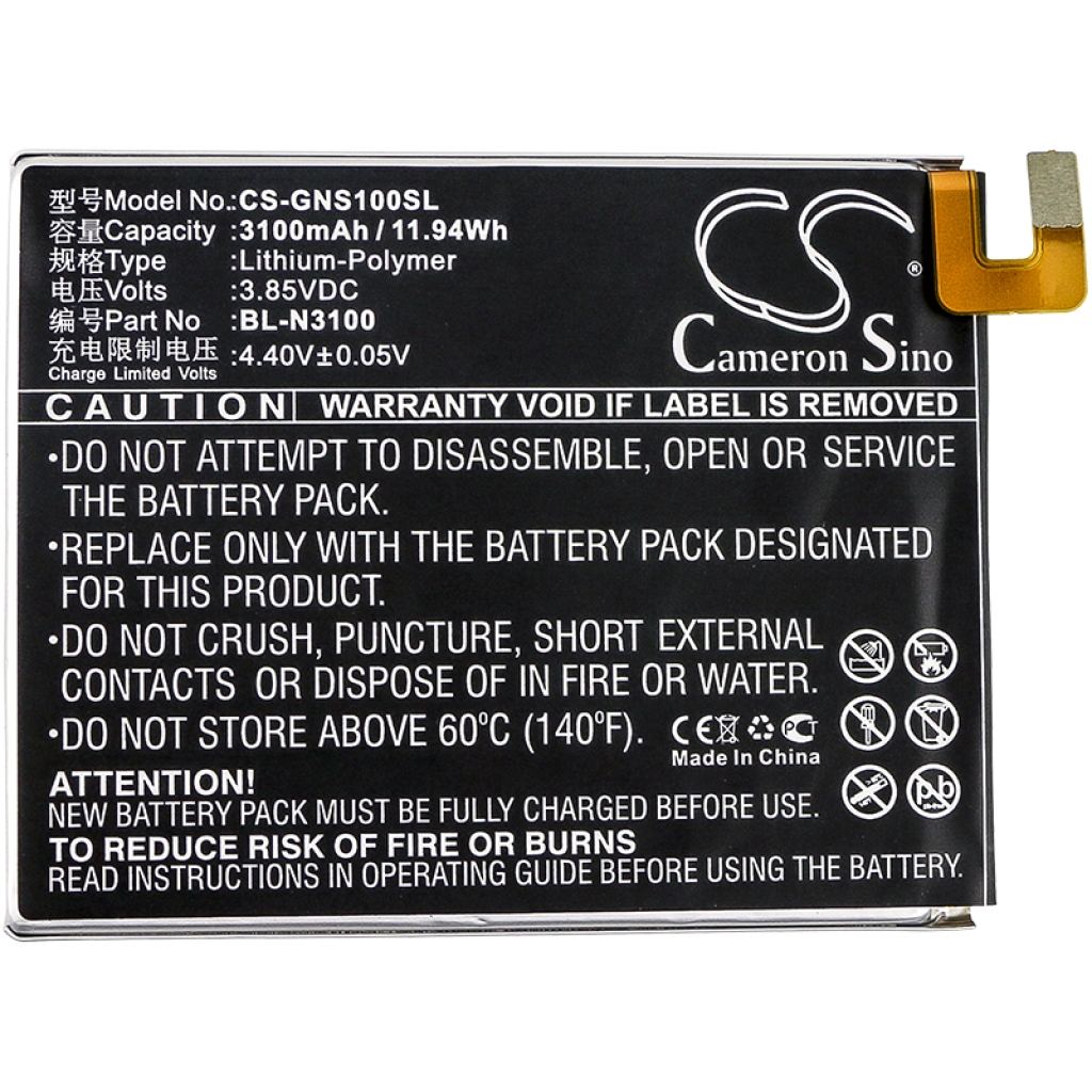 Mobile Phone Battery GIONEE CS-GNS100SL