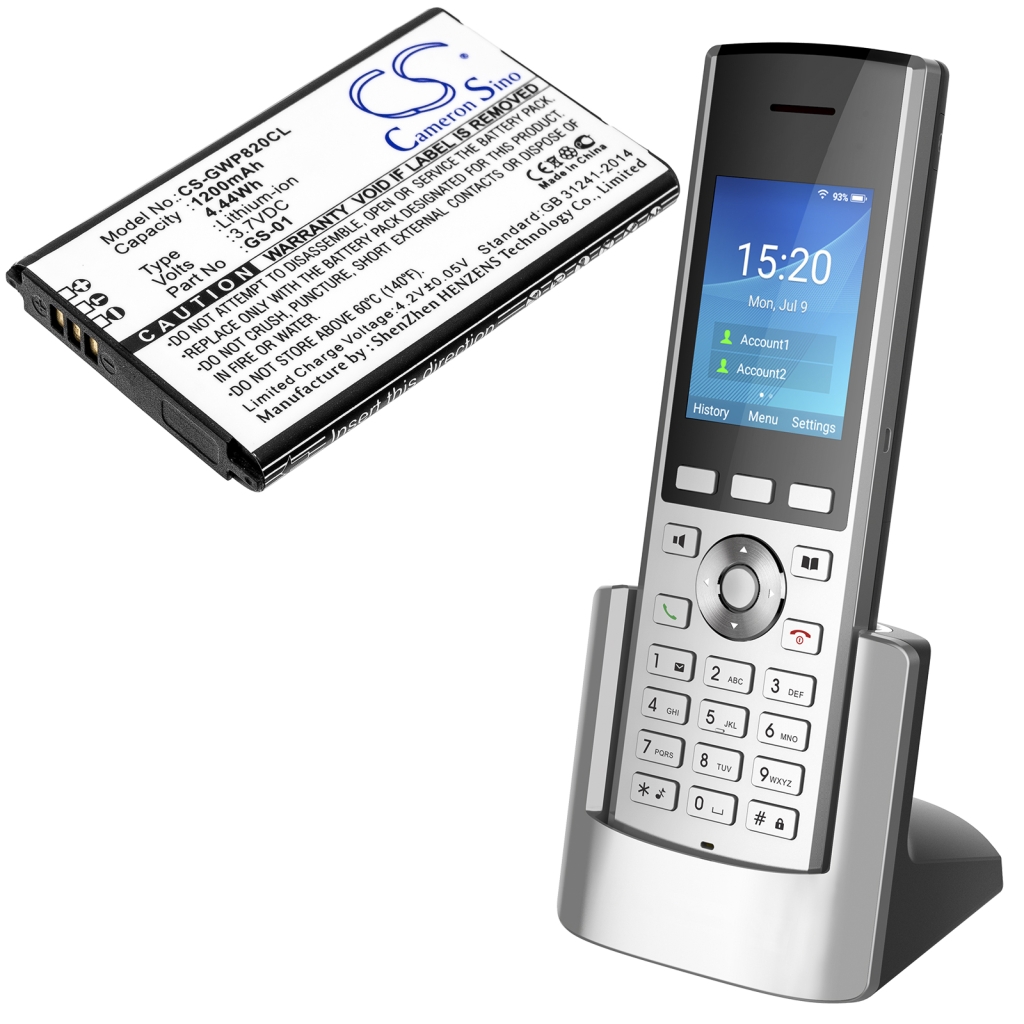 Akkumulátorok vezeték nélküli telefonokhoz Grandstream CS-GWP820CL